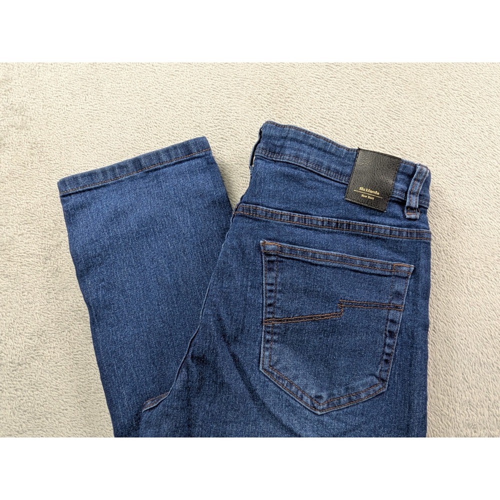 Six Lincoln New York Mens Slim Fit Jeans Blue Stretch Denim 30x30 GU9F6CMO